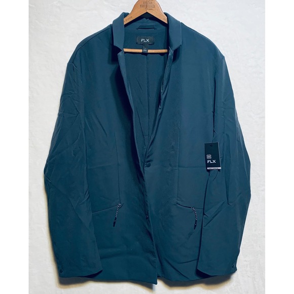 FLX Other - FLX‎ Performance Blazer Mens L Silent Navy Urban Commuter Travel MX21V068RS1 New